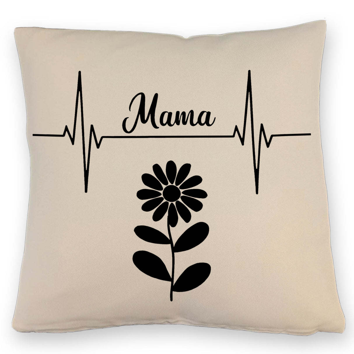 Mama Herzschlag mit Blume Kissen für Mütter