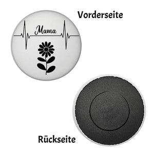 Mama Herzschlag mit Blume Magnet für Mütter