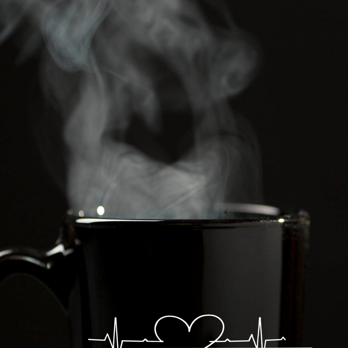 Liebe auf den ersten Blick EKG Herz Tasse
