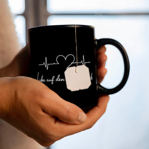 Liebe auf den ersten Blick EKG Herz Tasse