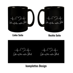 Liebe auf den ersten Blick EKG Herz Tasse