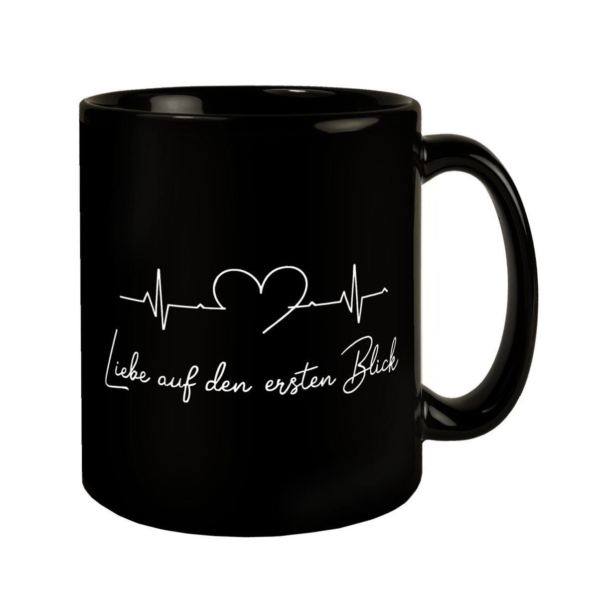 Liebe auf den ersten Blick EKG Herz Tasse