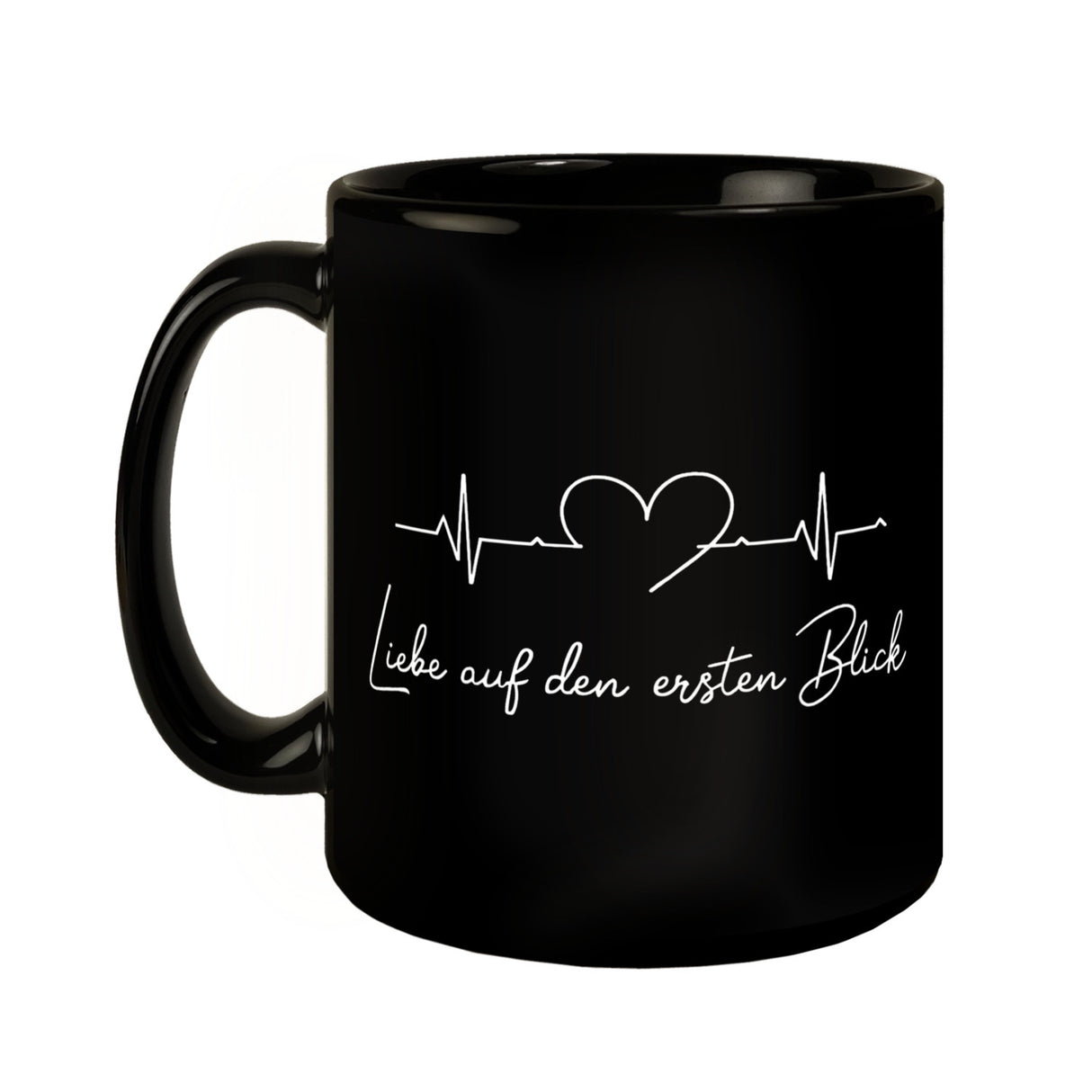 Liebe auf den ersten Blick EKG Herz Tasse