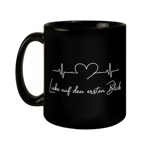 Liebe auf den ersten Blick EKG Herz Tasse