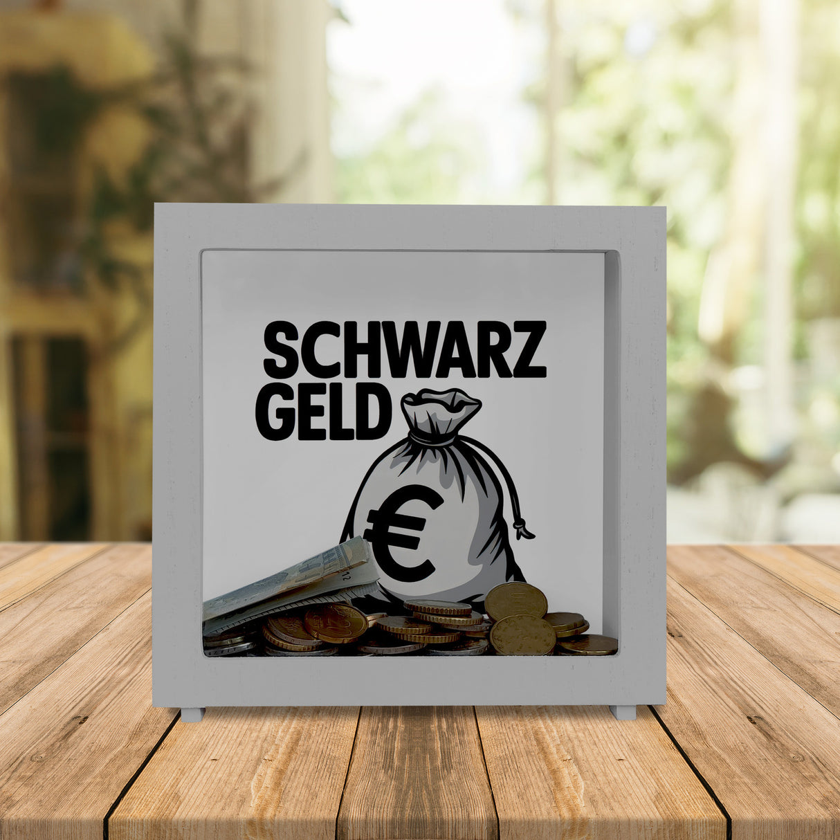 Euro-Sack SCHWARZ GELD Spardose