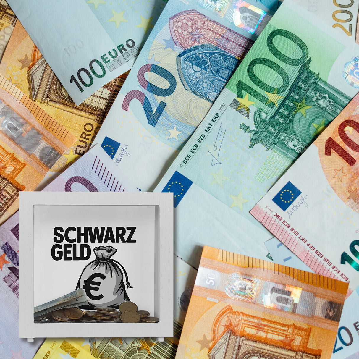 Euro-Sack SCHWARZ GELD Spardose