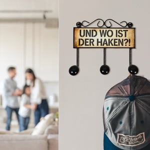 Und wo ist der Haken?! Kleiderhaken Leiste mit 3 Haken