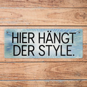 Hier hängt der Style Metallschild Aquarell