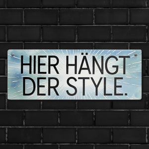Hier hängt der Style Metallschild Aquarell
