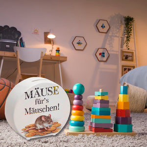 MÄUSE für's Mäuschen Spardose Maus auf Münzen