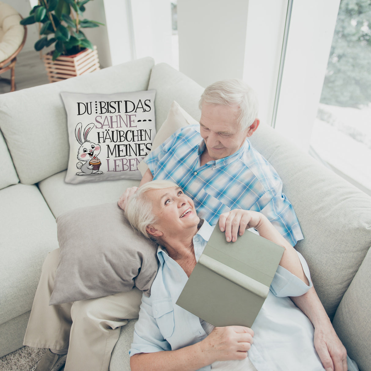 Hase Cupcake Kissen Sahnehäubchen meines Lebens
