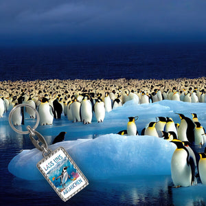 Lass uns abtauchen Pinguin Schlüsselanhänger Unterwasserszene