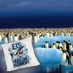 Eis ist mein Element Kissen Pinguin im Eis
