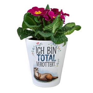Niedlicher Otter Total verottert Blumentopf