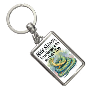 Schlange Nicht stören, ich schlängle mich durch den Tag Schlüsselanhänger