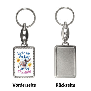 Fröhlicher Esel Lache und sei glücklich Schlüsselanhänger