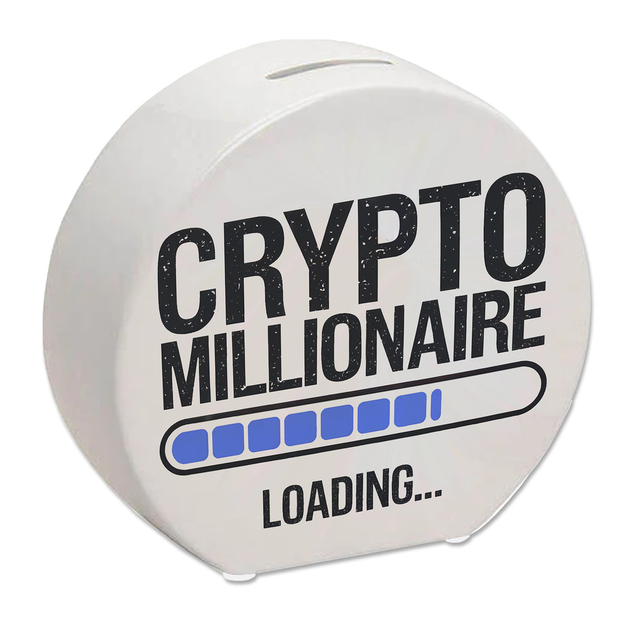 Crypto Millionaire Spardose mit Ladebalken Design