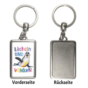 Seehund Lächeln und Winken Schlüsselanhänger