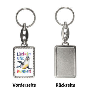 Seehund Lächeln und Winken Schlüsselanhänger