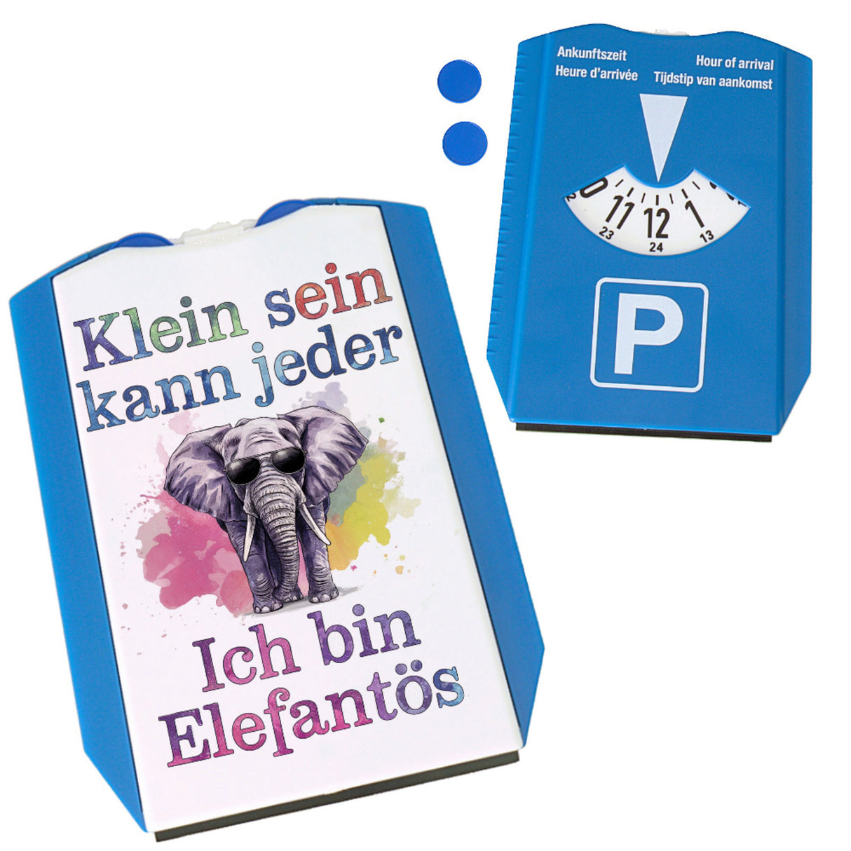 Elefant mit Sonnenbrille Parkscheibe - Ich bin elefantös