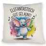 Tanzender Elefant - Elefantastisch gut gelaunt Kissen