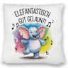 Tanzender Elefant - Elefantastisch gut gelaunt Kissen