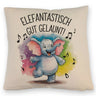 Tanzender Elefant - Elefantastisch gut gelaunt Kissen