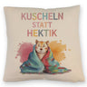 Kuscheln statt Hektik Kissen mit Puma in Decke