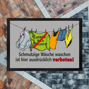 Klatsch und Tratsch Fußmatte in 35x50 cm mit Spruch: Tratsch und Klatsch verboten!