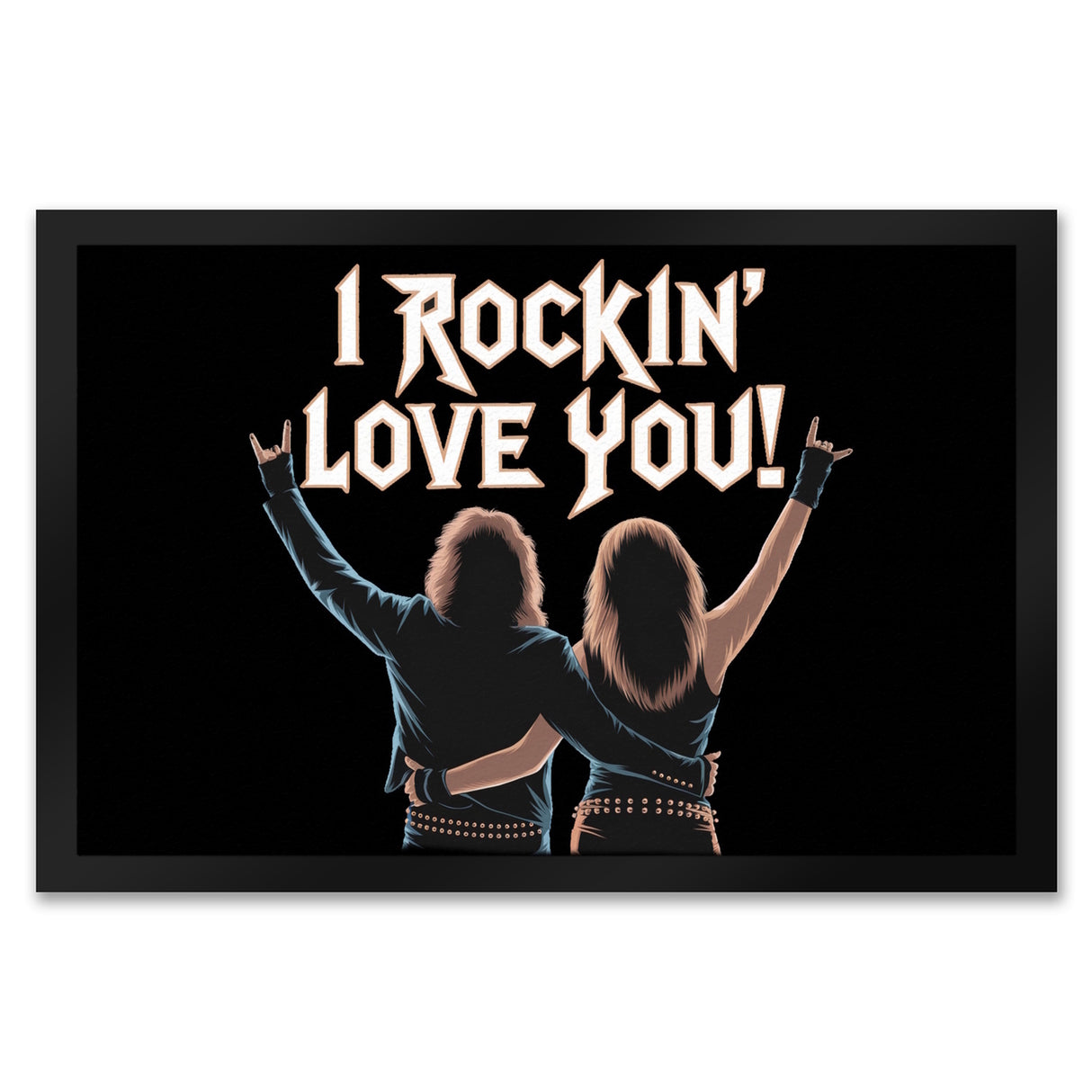 Rocker I rockin' love you Fußmatte in 35x50 cm für Rock-Fans