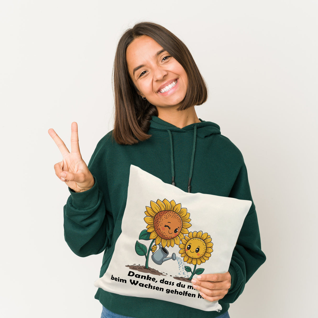 Danke - Sonnenblumen Kissen