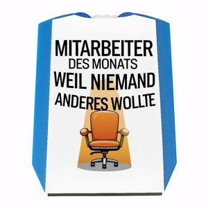 Leerer Bürostuhl Mitarbeiter des Monats Parkscheibe