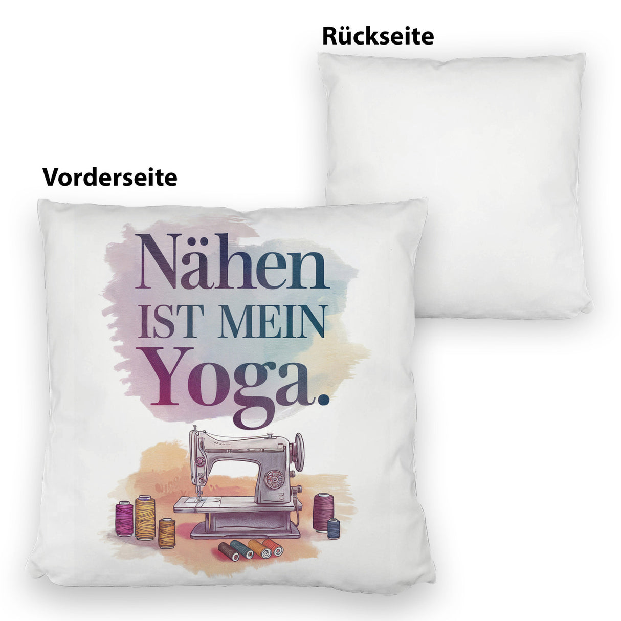 Nähen ist mein Yoga Kissen mit Nähmaschine
