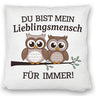 Zwei niedliche Eulen Lieblingsmensch Kissen