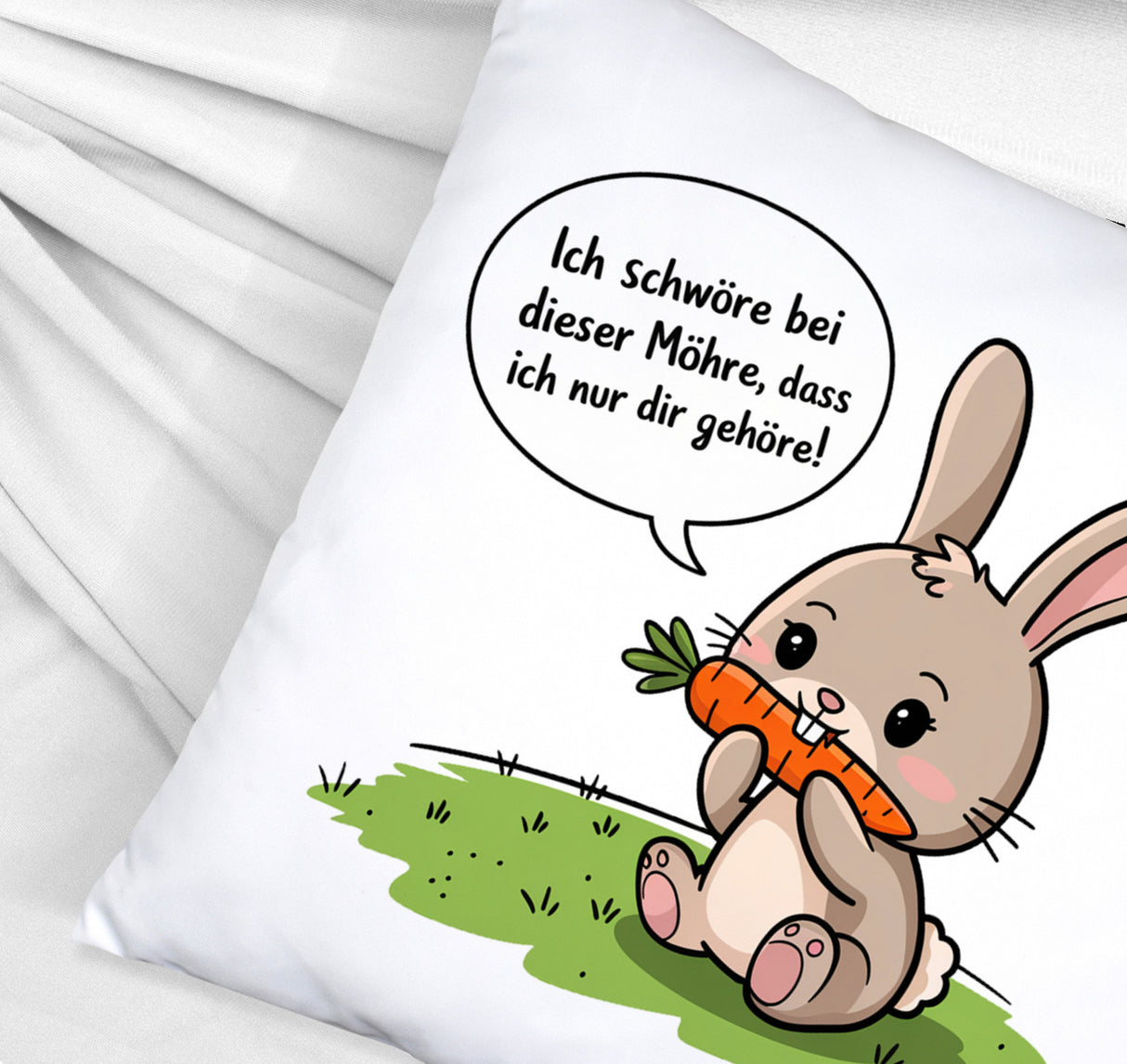 Ich gehöre dir Kissen mit niedlichem Hasen