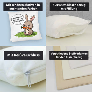 Ich gehöre dir Kissen mit niedlichem Hasen