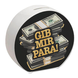 Gangster Geldstapel Spardose Gib mir PARA!