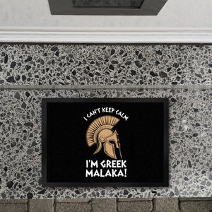 Griechischer Helm Fußmatte in 35x50 cm - I can't keep calm Malaka