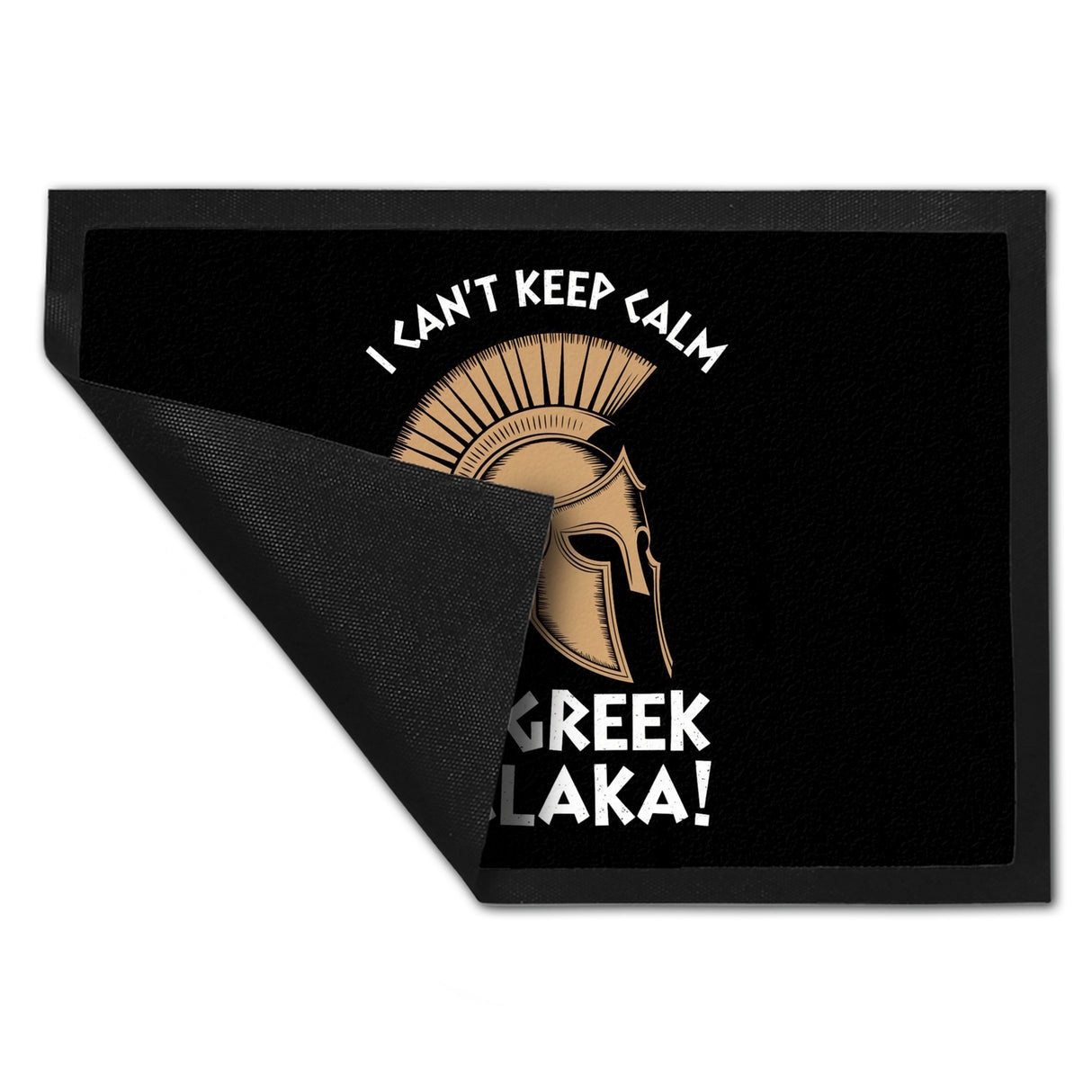 Griechischer Helm Fußmatte in 35x50 cm - I can't keep calm Malaka