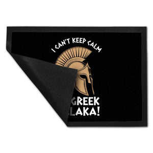 Griechischer Helm Fußmatte in 35x50 cm - I can't keep calm Malaka