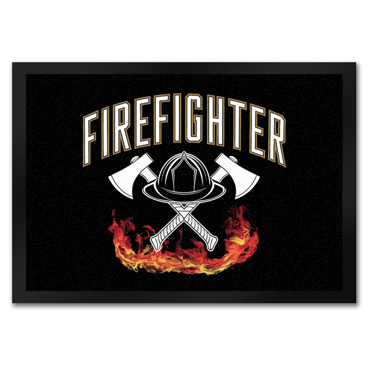 Feuerwehrhelm FIREFIGHTER Fußmatte in 35x50 cm für Feuerwehrleute