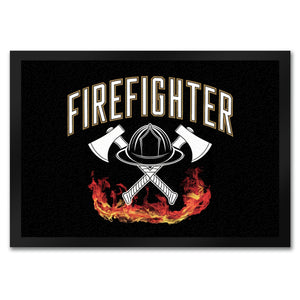 Feuerwehrhelm FIREFIGHTER Fußmatte in 35x50 cm für Feuerwehrleute