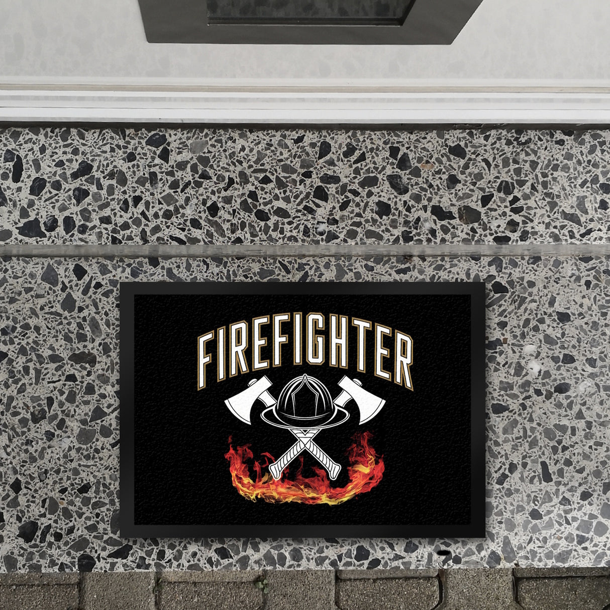 Feuerwehrhelm FIREFIGHTER Fußmatte in 35x50 cm für Feuerwehrleute