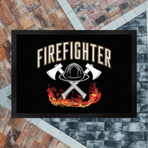 Feuerwehrhelm FIREFIGHTER Fußmatte in 35x50 cm für Feuerwehrleute