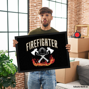 Feuerwehrhelm FIREFIGHTER Fußmatte in 35x50 cm für Feuerwehrleute