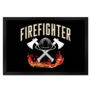 Feuerwehrhelm FIREFIGHTER Fußmatte in 35x50 cm für Feuerwehrleute