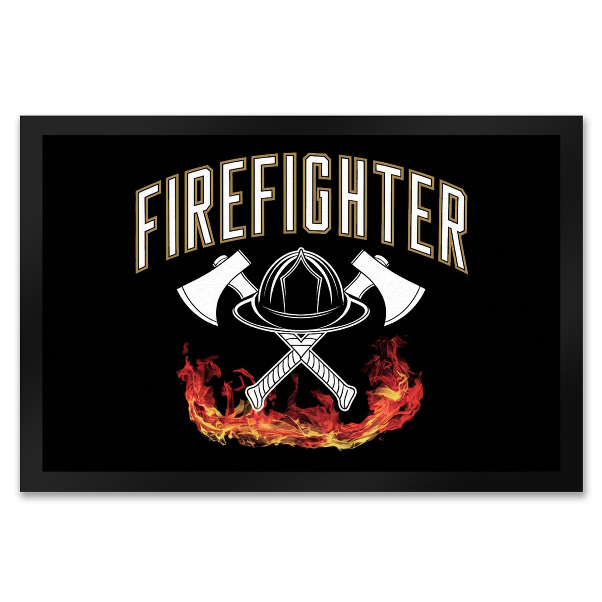 Feuerwehrhelm FIREFIGHTER Fußmatte in 35x50 cm für Feuerwehrleute