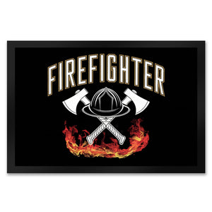 Feuerwehrhelm FIREFIGHTER Fußmatte in 35x50 cm für Feuerwehrleute