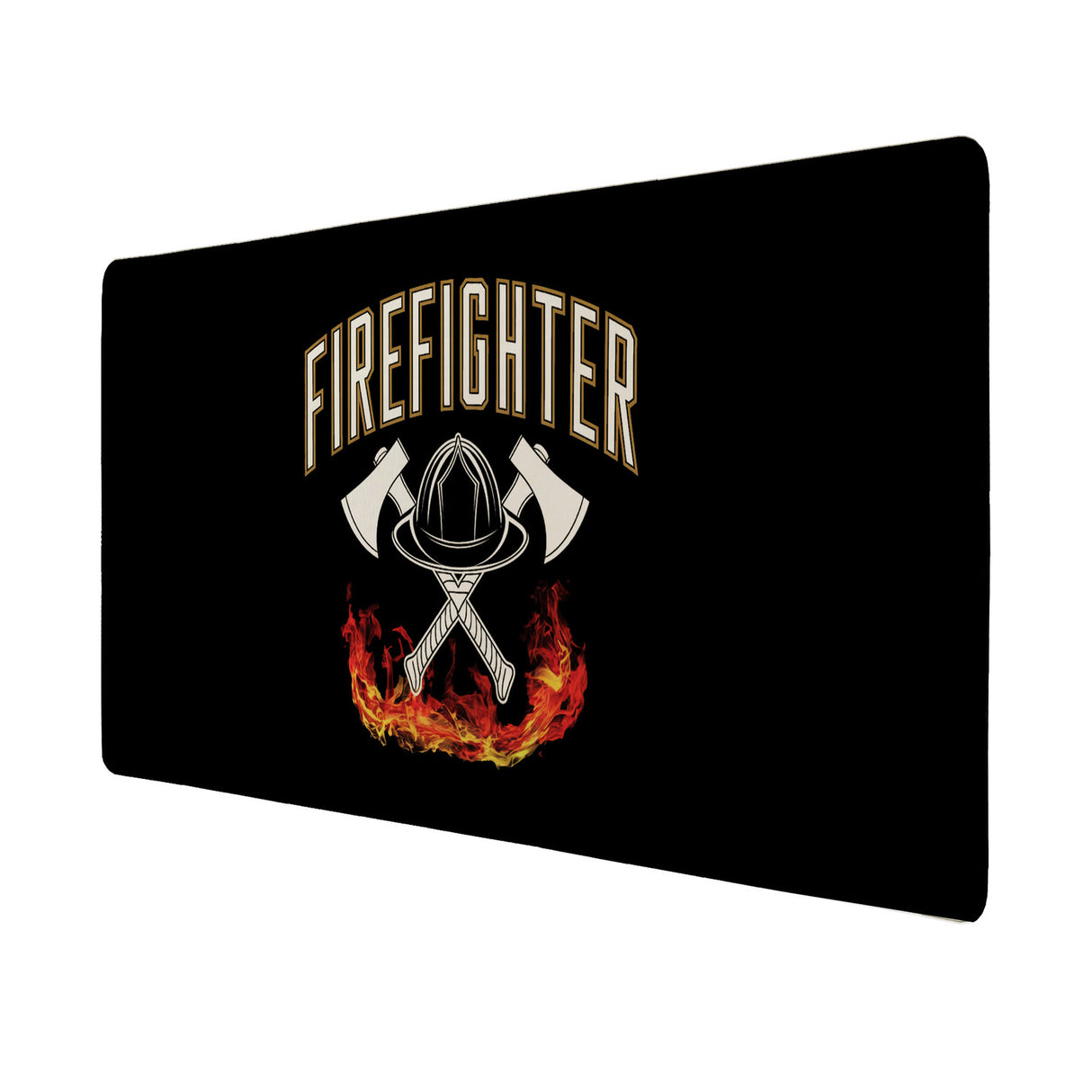 Feuerwehrhelm FIREFIGHTER Schreibtischunterlage 69x31cm XXL Mauspad für Feuerwehrleute