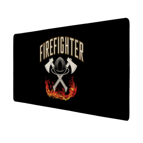 Feuerwehrhelm FIREFIGHTER Schreibtischunterlage 69x31cm XXL Mauspad für Feuerwehrleute